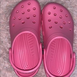 Pink crocs